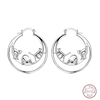 Silver Sweetheart Bow Earrings Round Donut Zircon Crab Ocean Earrings for Women Girls Jewelry - Image 48