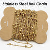 30 Feet Stainless Steel Satellite Chain Bulk Cable Chain with Large Beads, Ball Chain for Station Necklace or Bracelet Making - Image 3