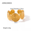 Twisted Link Chain Open Rings Stainless Steel Jewelry Gold Plated Adjustable Finger Rings For Women Party Gift - Image 19