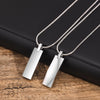 Mens Stylish Geometric Rectangle Pendant Necklace,Stainless Steel Length Adjustable Box Chain, Male Jewelry Gift - Image 7