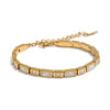Shiny Cubic Zirconia Chain Bracelet Bangle Stainless Steel Jewelry - Image 8