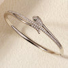 Copper Zirconium Snake Bracelet For Women Classic Handcrafted Crystal Opening Bangles Hand Bracelet Jewelry Accessories - Image 1