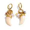 Horn Handmade Hoop Earrings for Women Resin Acrylic Imitation Pearl Drop Stainless Steel Charm Jewelry Recommend - Image 7