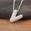 Light Aesthetic 26 A-Z Letters Sparkling Zircon Pendant Necklace Initials Alphabet For Women Lucky Jewelry Accessories - Image 10