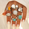 Tocona Imitation Pearl Open Ring Sets for Women Elegant Gold Color Ring Party Jewelry Accessories - Image 11