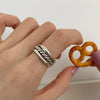 Silver Weave Adjustable Rings For Women Wedding Engagement Jewelry Accessories Jewellery Moneys - Image 6
