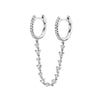 Chain Hoop Piercing Earring with Square and Waterdrop Details - Image 23