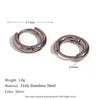 Clear Stone Pave Huggie Hoop Earrings in Stainless Steel - Image 8