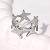 Bohemian Stainless Steel Ring Woman Vintage Jewelry Starfish Heart-Shaped Geometry Adjustable Open Rings Prom Accessories Gift - Image 18