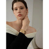 60mm 316L Stainless Steel Round Smooth Bracelet Bangle Women Minimalist Gold Color Texture Charm Jewelry - Image 4