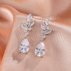 Vintage Cubic Zirconia Pear-shaped Drop Earrings Charm Bridal Wedding Party Woman Hoops Woman - Image 5