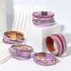 Elegant Purple Leather Bracelets for Women Boho Ethnic Braided Beads Heart Multilayer Wrap Cuff Bangle Party Jewelry Gift - Image 2