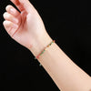 Braided Bead Bracelet with Adjustable Cord in Turquoise-Tone - Image 5