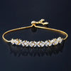 Classic Shiny Clear Zircon Flowers Adjustable Charm Bracelets for Women Sliver Color Wedding Jewelry - Image 2