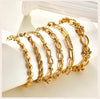 Chunky Stainless Steel Link Chain Bracelet in Gold-Tone - Image 28