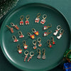 12/20 Pair Christmas Earring Set For Women Shiny Crystal Zircon Snowflake Elk Bowknot Elk Xmas Tree Earring Year Gifts - Image 5