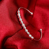 Silver Big Bangles Bracelet Cute Charms for Women Lady Jewelry Adjustment Cuff Wedding - Image 30