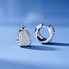 Dainty Small Hoop Earrings for Women Pave Half Circle CZ Stone Sparkling Earrings Versatile Female Jewelry - Image 3