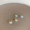 Silver Zircon Snowflake Stud Earrings For Woman Piercing Earring Wedding Jewelry Prevent Allergies - Image 2