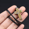 Charm Natural Semiprecious Stone Cross Shape Crystal Tiger Eye Agate Pendant Necklace Jewelry Gift for Women 25x18mm - Image 8
