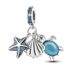 Silver Blue Charms Whale Shark Sea Turtle Dolphin Seahorse Pendant Bead Fit Bangle Bracelet Charms Jewelry - Image 27