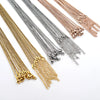 10pcs/lot Square Box Chains 4colors Pvd Plate Necklace 1.5mm Chain Stainless Steel Jewelry Choker For Women and Men - Image 2