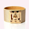 Broadband Punk Rivet PU Leather Bracelet Ladies Adjustable Three-section Buckle Exaggerated Multicolor Women Jewelry - Image 8