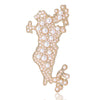 Imitation Pearl Map Brooch Pin - Image 6