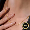 Minimalist Simply 1mm Width Round Snake Chain Stainless Steel Necklaces Gold Plated No-fade Neck Jewelry Unisex 18-24inche - Image 1