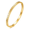 Stainless Steel Bamboo Cuff Bracelets Bangles for Woman Gold Color Wedding Female Jewelry Gifts - Image 19