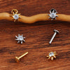 Titanium 16G Sunflower Cartilage Stud Earring with CZ Flower Helix Tragus Conch Piercing Jewelry - Image 4