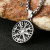 Vintage Stainless Steel Vikings Compass Pendant Necklaces For Men Women Nordic Odin Amulet Jewelry Gifts - Image 3