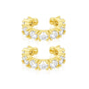 Crmya Hiphop Cuff Earring for Women Yellow Gold Color Zircon Clip Hoop Earrings Women Jewelry Accessories - Image 7