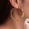 golden sequins metal tassel hoop earrings temperament earrings for women jewelry gift - Image 23