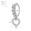 ZS 1PC Butterfly Leaf Moon Shape Nose Piercing Silver Color Septum Ring Stainless Steel Nose Clicker Cartilage Piercing 20G - Image 16