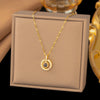 Micro-inlay Zircon Swan Flower Heart Projection Moon Pendant Necklace for Women Stainless Steel Valentine's Day Gift Jewelry - Image 8