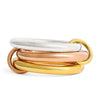 Multi-layer Stackable Finger Rings Shiny Cubic Zirconia Link Ring Gold Plated Stainless Steel Jewelry Accessory - Image 20
