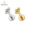Titanium 16G Mini 4 Bead Cluster Labret Lip Ring Tragus Cartilage Helix Conch Earring Stud Nose Piercing - Image 1