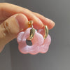 Colorful Flower Resin Acrylic Charms Earring Gold Color Circle Ear Buckle Hoop Earrings for Women Cute Gift Jewelry - Image 6