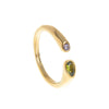 Month Birthstone Style Ring with Zircon Accents in Gold Tone or Silver Tone - Image 12