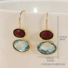 Simple Gold Color Metal Inlaid CZ Stones Pendant Earrings Oval Geometric Personality Dangle Earrings For Women - Image 6