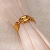 Stainless Steel Wave Rings for Women Gold Color Geometric Heart Rose Flower Wedding Ring Aesthetic Jewelry - Image 5