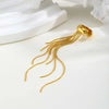 Stainless Steel Tassel Ear Bone Clip for Women,Gold Color Fake Piercing C-shaped Cartilage Ear Clip,Ear Cuff Jewellery Gift - Image 2