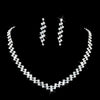 Rhinestone Necklace and Drop Earring Set in Multiple Color Styles - Image 19