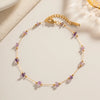 Summer Bohemia Stone Anklet For Women Beach Classic Purple Gravel Stainless Steel Bracelet Jewelry Gift - Image 3