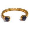 62mm Stainless Steel Multicolored Natural Stone Golden Cuff Open Bracelet Bangle Jewelry - Image 7