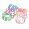 Korean Colorful Transparent Resin Acrylic Rings Set for Women Geometric Thin Round Ring Wedding Jewelry - Image 4
