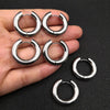 Stainless Steel Hoop Earrings with 3 mm to 5 mm Bands in Multiple Sizes - Image 23