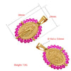 Virgin Mary Pendant Necklace with Colorful Beaded Stainless Steel Chain - Image 39