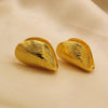 Vintage Metal Striped Round Heart Earrings for Women European American Retro Ball Drop Earrings Elegent Female Simple Jewelry - Image 8